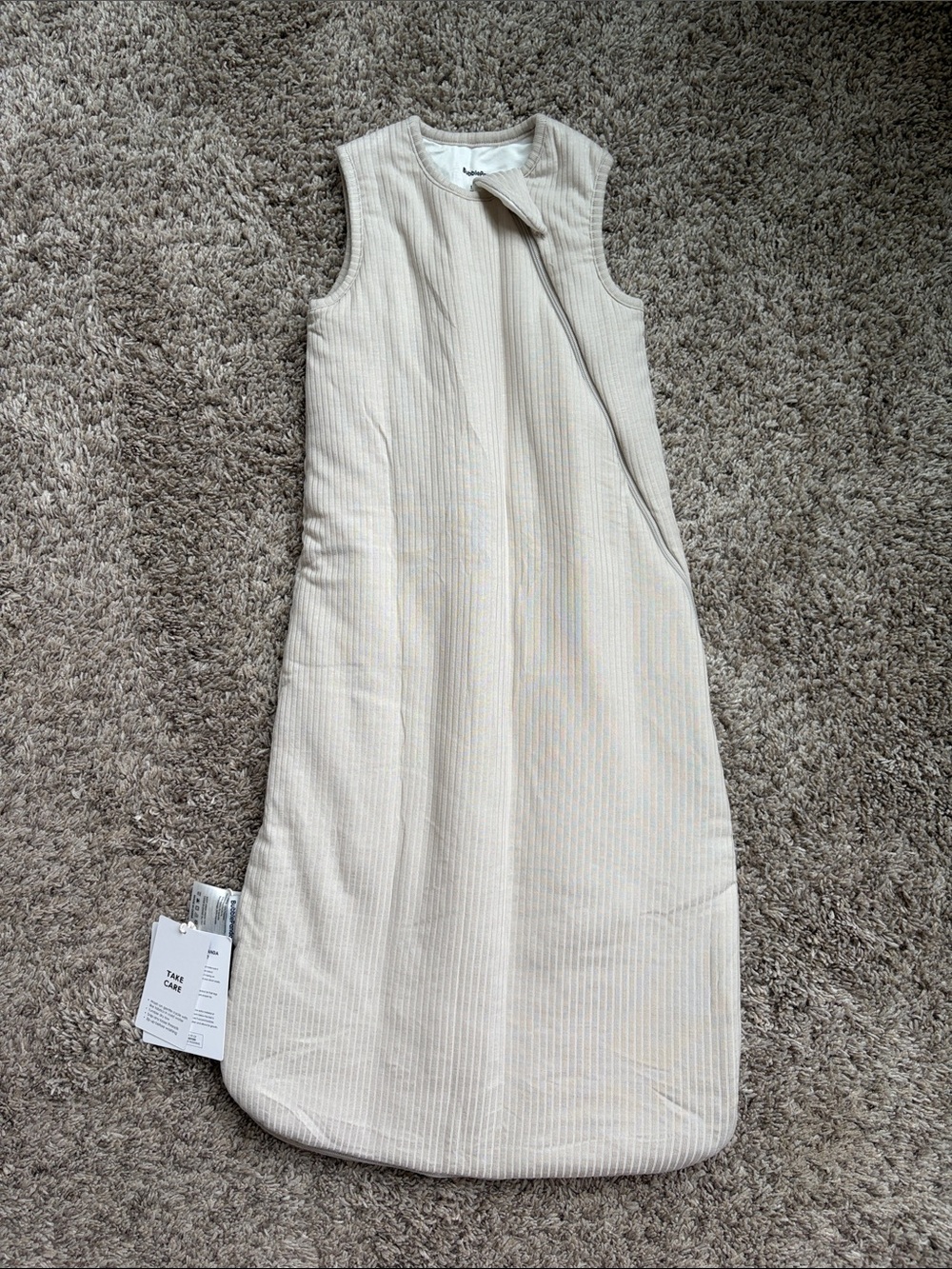 Size Medium 1.0 TOG neutral ribbed sleep sack baby